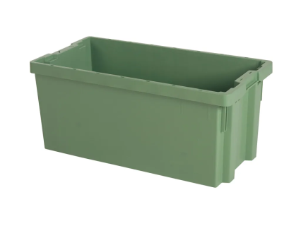 Stapel-nestbare bak / chafing-dish bak - 800 x 400 x H 350 mm - gladde bodem - groen