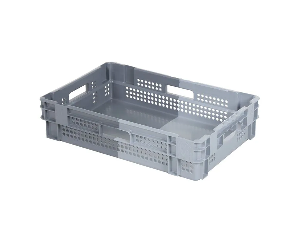 DUOCOLOR Stacking nestable bin - 600 x 400 x H 140 mm (closed base)