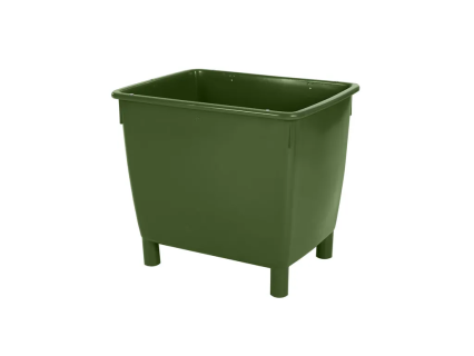 Bac de transport 210 litres - 800 x 600 mm - embo&icirc;table - sur pieds - vert