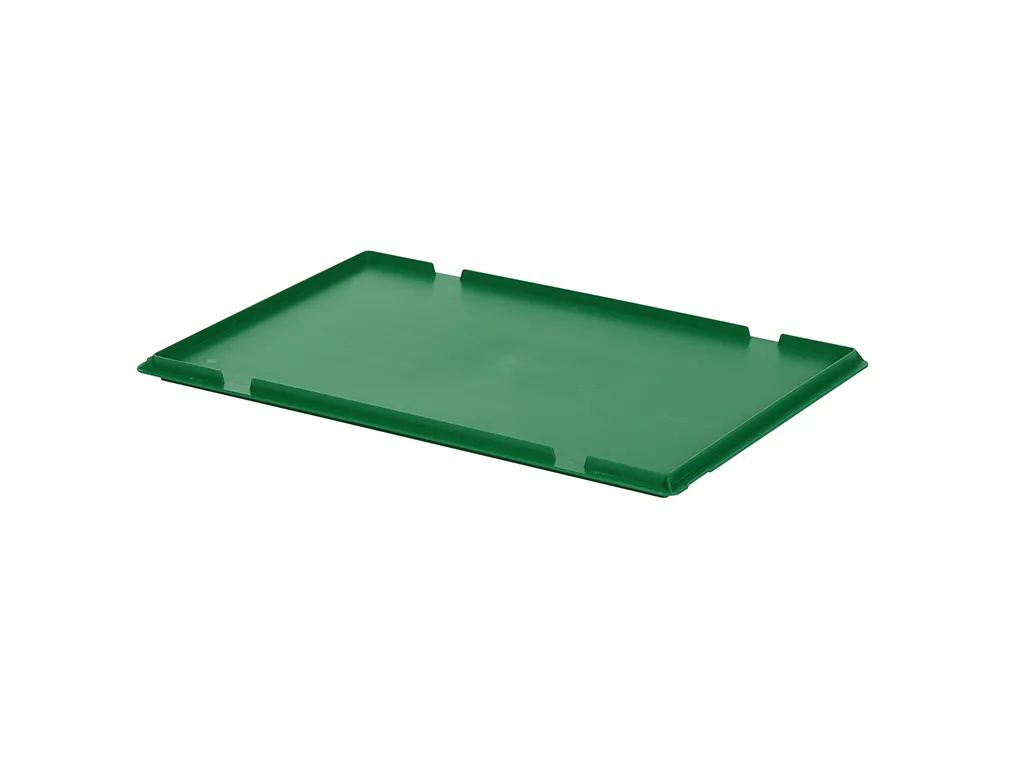 Hinged lid - 600 x 400 mm - green