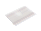 Label holder / label clip 120 &times; 80 mm - transparent - with adhesive strip