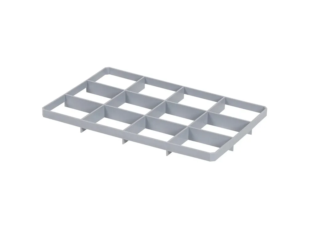 Lower 12 space subdivision - BASIC glass crates - size 117 x 137 mm
