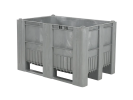 Palettenbox Typ CB1 - 1200x800 mm - geschlossen - 3 Kufen - hellgrau