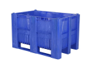 Palettenbox Typ CB1 - 1200x800 mm - geschlossen - 3 Kufen - blau