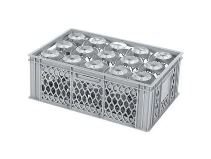 Casier &agrave; verres BASIC - 600 x 400 x H 224 mm pour 15 verres - ht de verre max. 196mm - &Oslash; max. 106mm