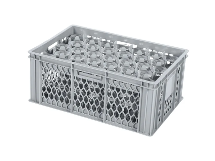 Casier &agrave; verres BASIC - 600 x 400 x H 250 mm pour 33 verres - ht. de verre max. 222mm - &Oslash; max. 75mm