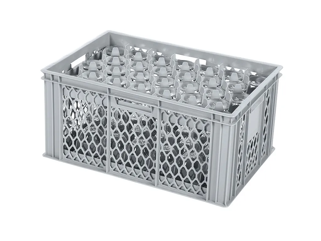 Glass crate BASIC - 600 x 400 x H 280 mm for 33 glasses - max. height 255 mm - max. Ø 75 mm