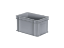 Stapelbak - 300 x 200 x H 175 mm - gesloten handgrepen - gladde bodem - grijs