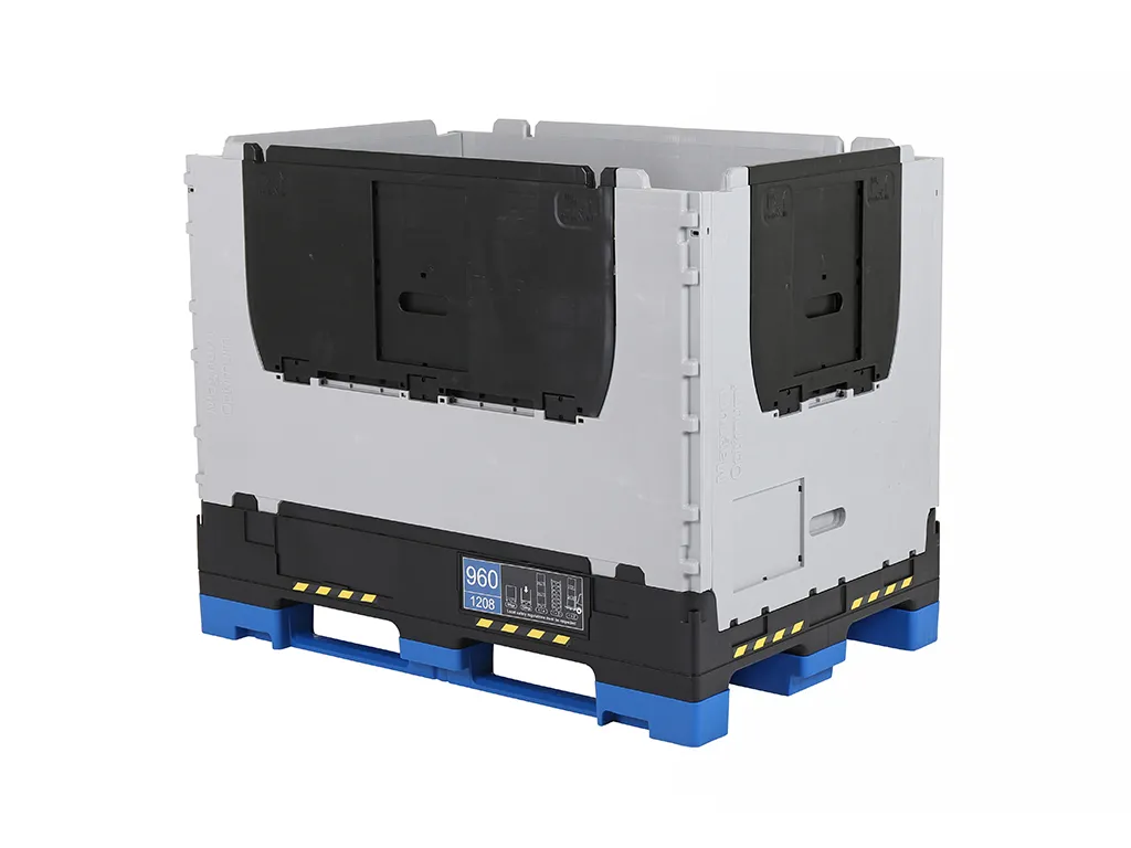 MAGNUM Optimum Box - foldable large container - 1200 x 800 mm - with 2 drop doors
