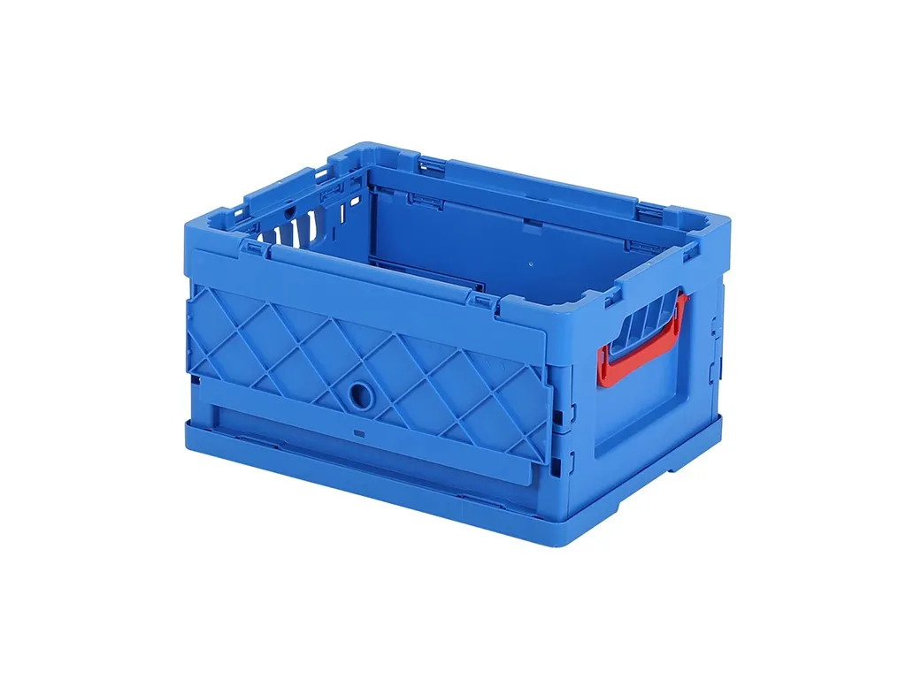 Box pliant avec couvercle - 400 x 300 x H 220 mm - bleu