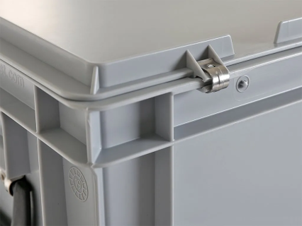 Stainless steel hinge reinforcements (2 pieces required per hinged lid)