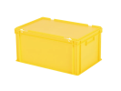 Dekselbak - 600 x 400 x H 295 mm - versterkte bodem - geel