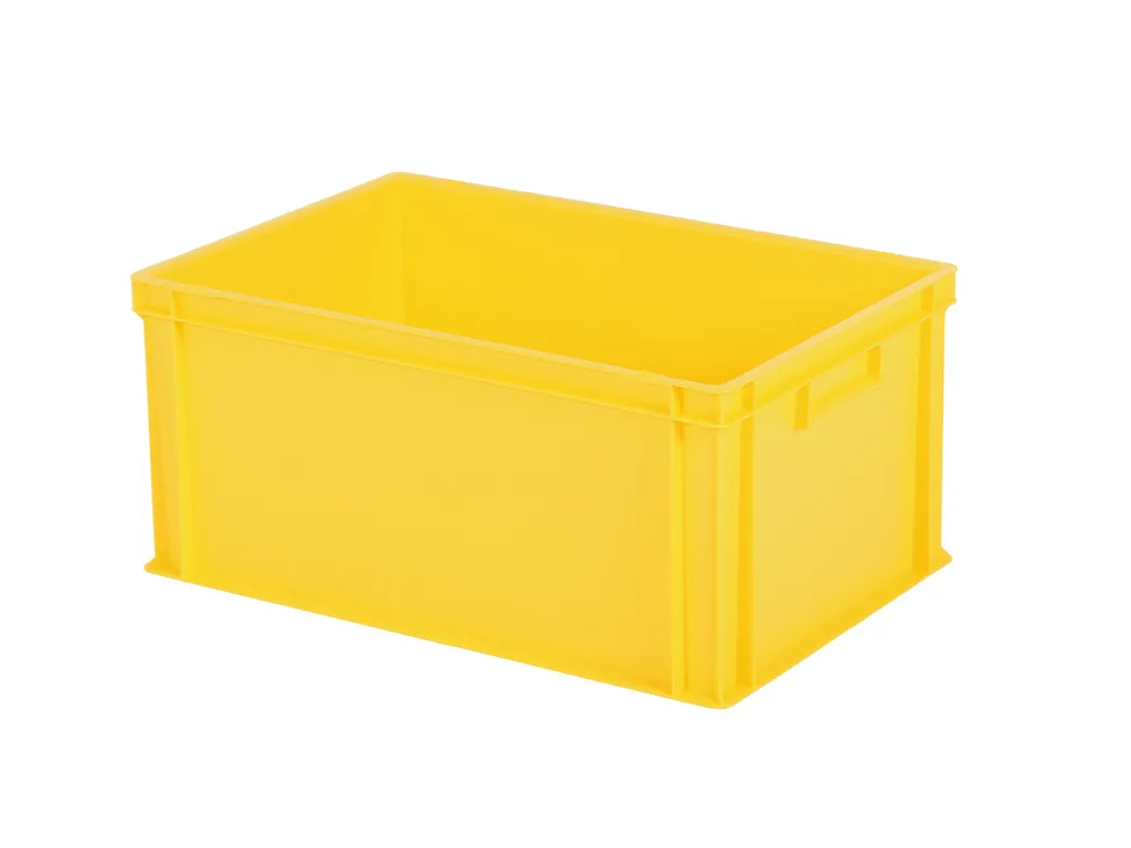 Stacking bin - 600 x 400 x H 280 mm - yellow (reinforced base)