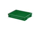 Stapelbak - 400 x 300 x H 75 mm - gesloten handgrepen - gladde bodem - groen
