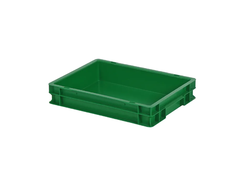 Stapelbehälter / Besteckbehälter - 400 x 300 x H 75 mm - Grün (glatter Boden)