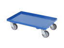 Onderstel light 615x415mm gesloten 4 zwenkw. gegalv. blauw
