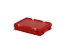 Deckelbeh&auml;lter - 400 x 300 x H 90 mm - glatter Boden - rot