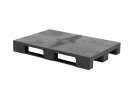 Exportpalette / Europalette 002.093 - 1200 x 800 mm - ohne R&auml;nder - 3 geschlossene Palettenkufen l&auml;ngs - aus Standard-Regenerat - schwarz