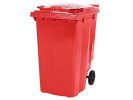 Conteneur &agrave; d&eacute;chets sur 2 roues - 340 litres - rouge