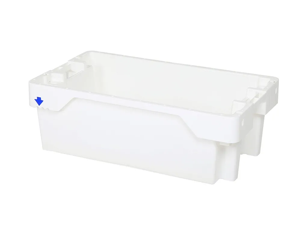 Fish box 40 kg - with drain holes - natural white