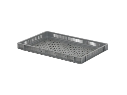 Stacking crate - 600 x 400 x H 55 mm - grey