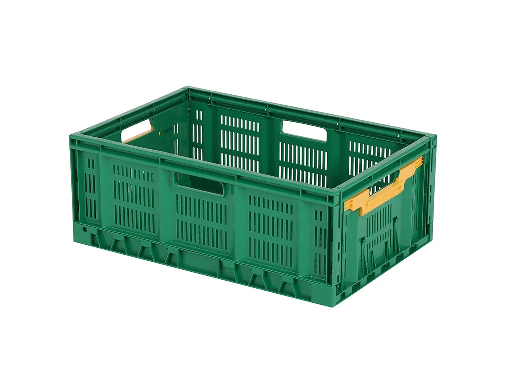 Folding crate - 600 x 400 x H 233 mm - green