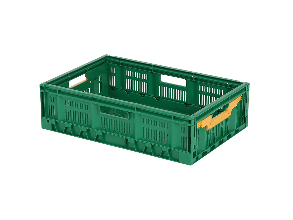 Folding crate - 600 x 400 x H 170 mm - green