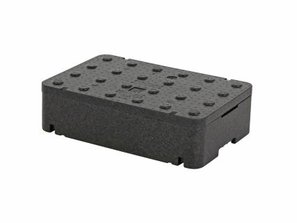 Gastronorm insulated box with lid (stackable) - 600 x 400 x H 166 mm