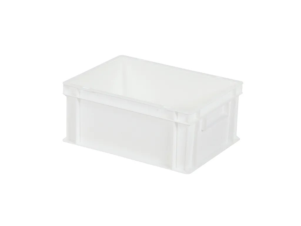 Stacking bin / bin for plates - 400 x 300 x H 175 mm - white (smooth base)