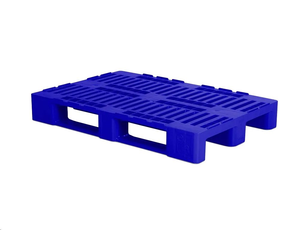 Kunststoff Europalette - H1 - 1200 x 800 mm - Blau (mit Rand - ohne Arretiernocken)