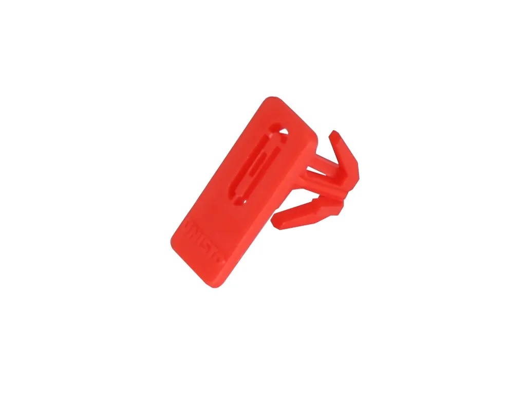 Lid security seal for distribution bins - red