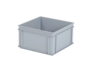 Stacking bin - 400 x 400 x H 220 mm - grey (reinforced base)