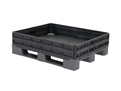 Rehausse 49716 - pliable - 6 charni&egrave;res - 1200 &times; 1000 mm - ferm&eacute;e - noire