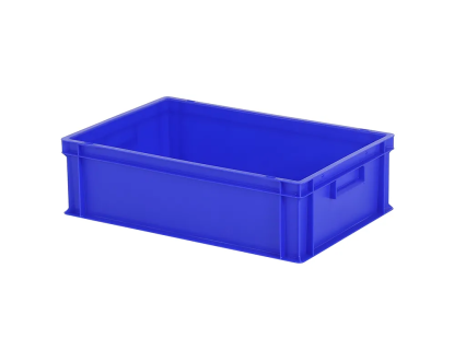 Stapelbak Euronorm - 600 x 400 x H 175 mm (gladde bodem) - blauw