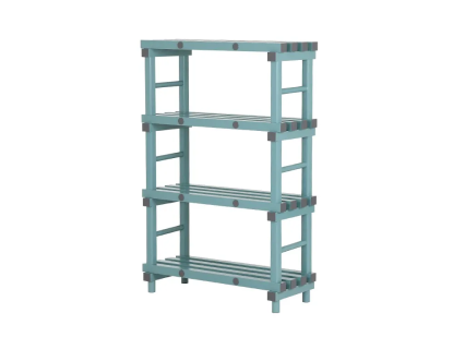Kunststoff Euro-Regal 1000x400xH1520mm grün/grau