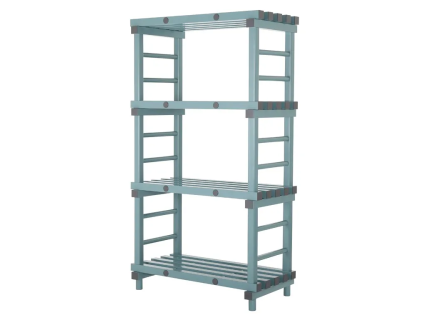 Kunststoff Euro-Regal 1000x500xH1820mm grün/grau