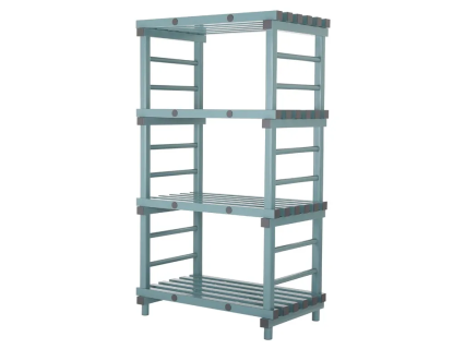 Kunststoff Euro-Regal 1000x600xH1820mm grün/grau