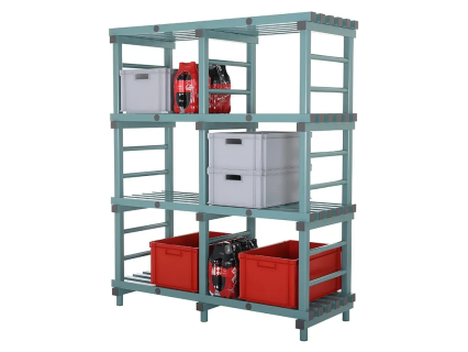 Kunststoff Euro-Regal 1500x600xH1820mm grün/grau