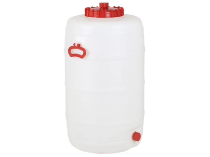 Plastic drum with drain - 125 litre