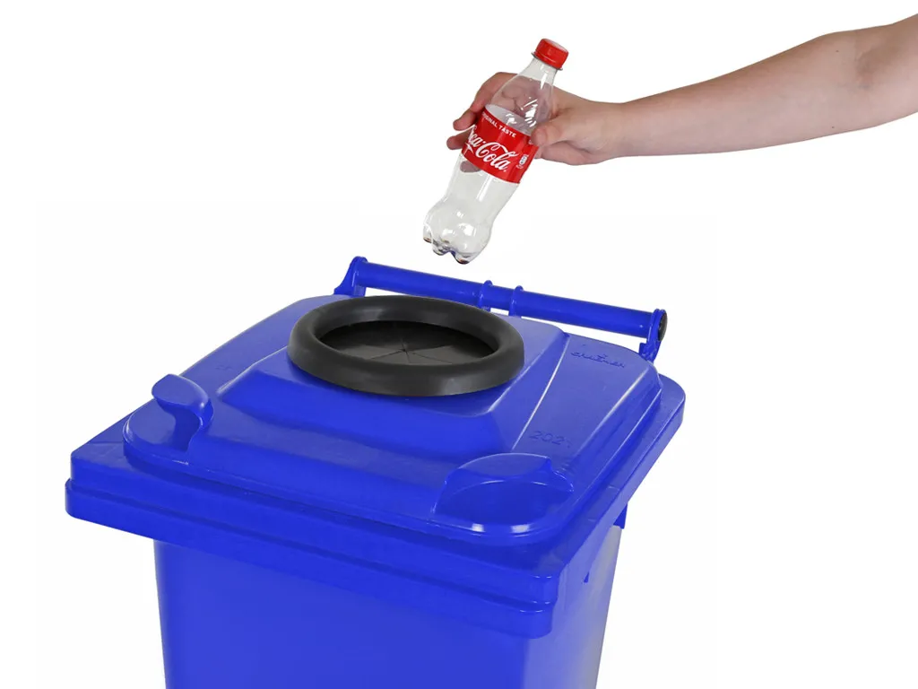 Sammelbehälter für PET-Flaschen - 120 Liter - Blau - 1