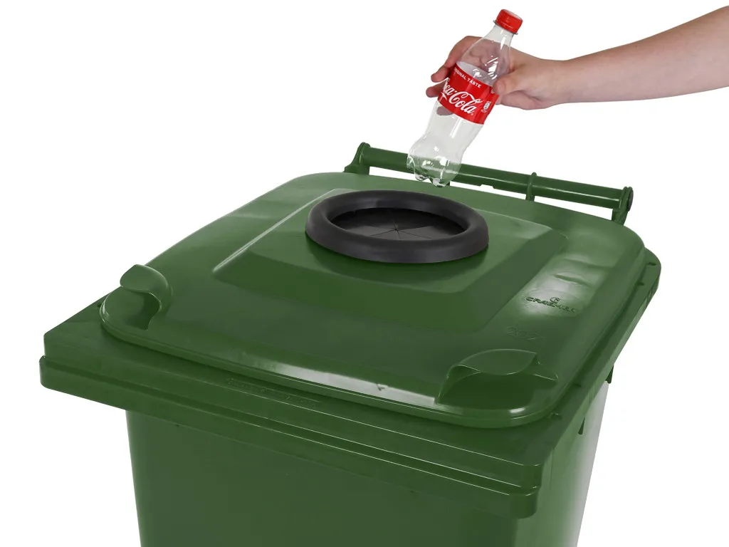 Sammelbehälter für PET-Flaschen - 240 Liter - Grün - 1