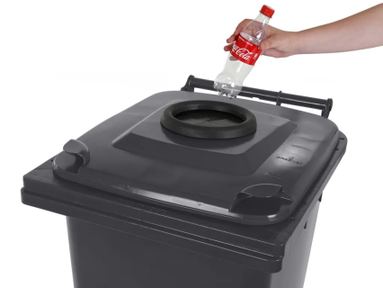 Conteneur de collecte pour bouteilles PET - 240 litres - gris