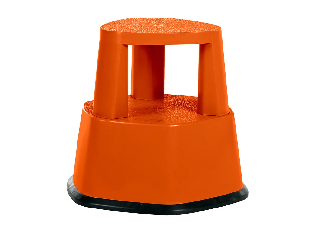 Fahrbarer Tritthocker - 480 x 430 - Orange