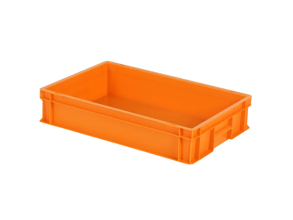 Stapelbehälter Euronorm - 600 x 400 x H 120 mm - Orange (glatter Boden)