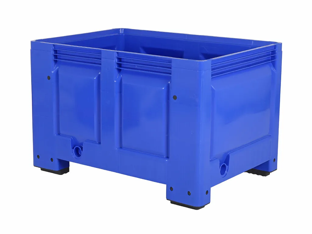 BIG BOX kunststof palletbox - 1200 x 800 mm - op 4 poten - blauw