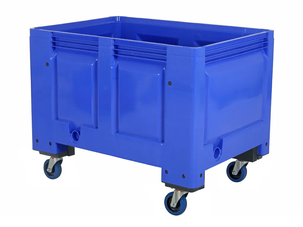 BIG BOX Kunststoff Palettenbox - 1200 x 800 mm - auf Rollen - Blau