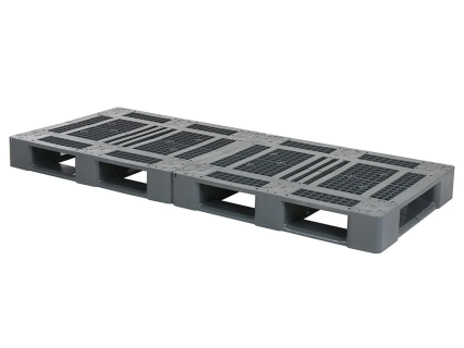 Kunststoffpalette D3-DUO ECO - 2000 x 810 mm - ohne R&auml;nder - 7 Kufen - verst&auml;rkt