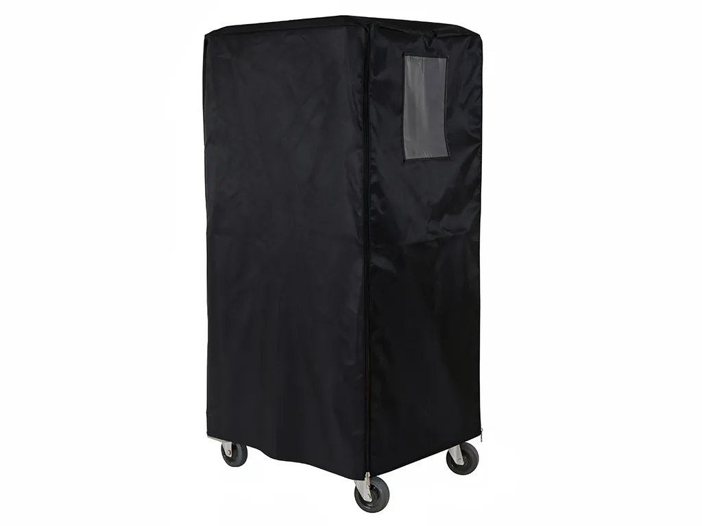 Cover sleeve for roll containers - with zips - black