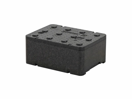 Insulated box with lid (stackable) - 400 x 300 x H 173 mm