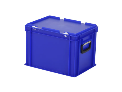 Kunststoffkoffer - 400 x 300 x H 295 mm - Blau - Behälter mit Deckel und Griff